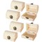 6 Pack Small Wooden Boxes with Hinged Lid, Front Clasp - Unfinished Paintable Treasure Box for DIY Arts & Crafts, Halloween, Pirate Birthday Party 2.76 x 3.9 x 2.36 In